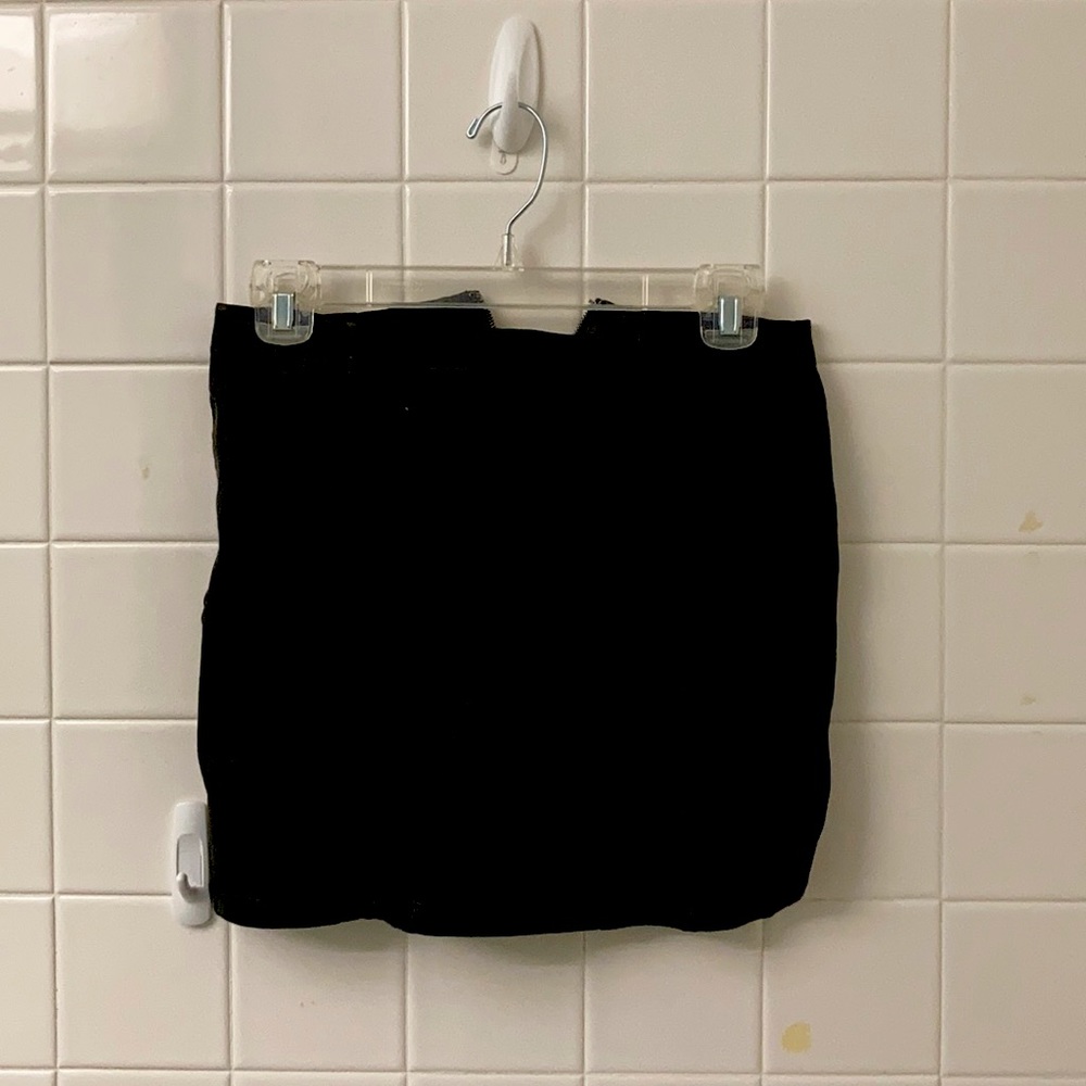 Black mini skirt